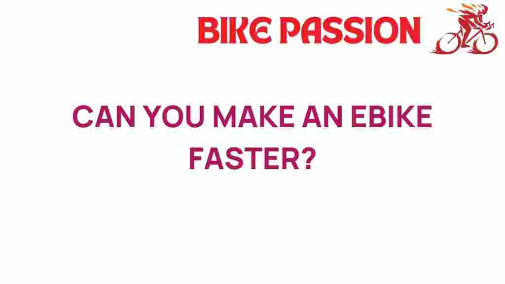 eBike-faster-options