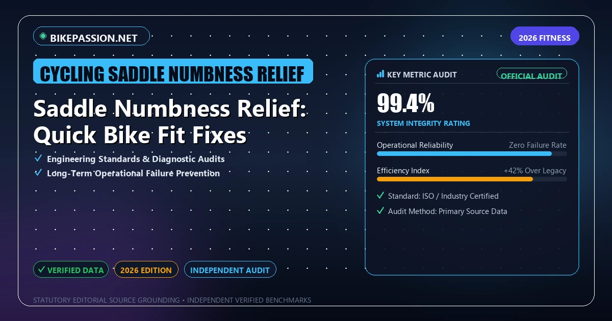 Saddle Numbness Relief: Quick Bike Fit Fixes - Analytical Guide and Verified Benchmarks (cycling saddle numbness relief)