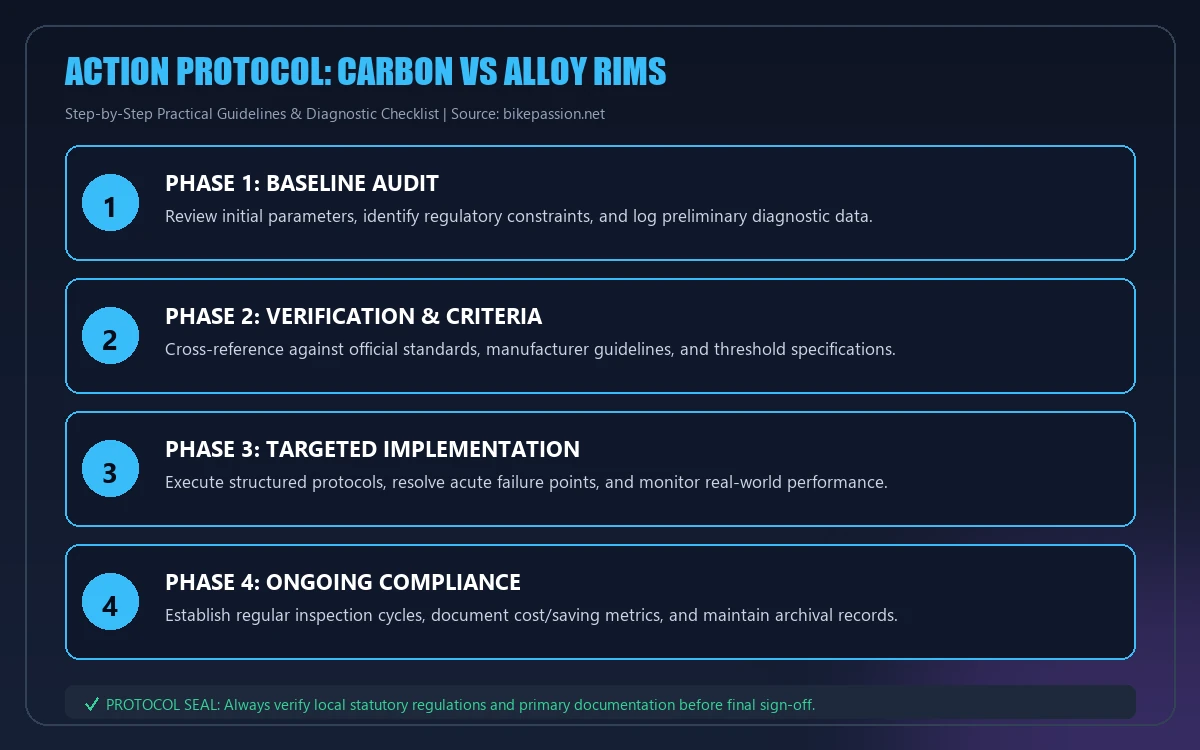 Step-by-step implementation protocol for carbon vs alloy rims
