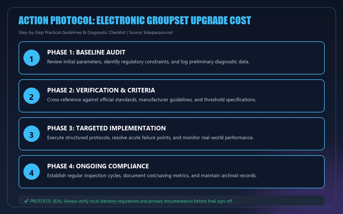 Step-by-step implementation protocol for electronic groupset upgrade cost