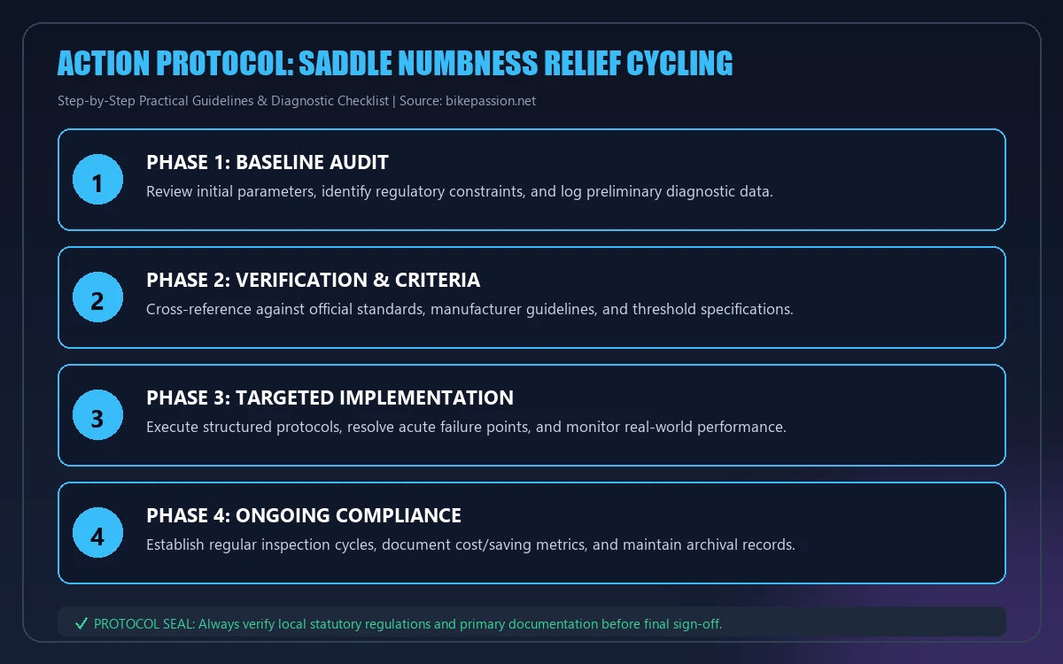 Step-by-step implementation protocol for saddle numbness relief cycling